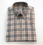 Burberry Cream Plaid Sport Shirt