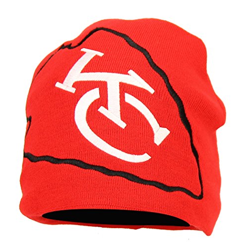 NFL "Logo Hype" Uncuffed Knit Beanie / Winter Hat - Kansas City Chiefs