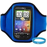 Blue Durable Moisture Resistant Neoprene Protective Exercise Workout Armban ....
