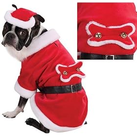 Zack & Zoey Santa Paws Costume Xlg