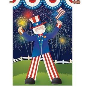 Uncle Sam 4th of July Decorative Flag