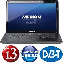 MEDION E7216 Notebook 17,3" / 43,9cm 2,53GHz USB 3.0 640GB 4GB RAM Intel� CoreTM i3-380M Prozessor (2,53 GHz, 3 MB Intel� Smart Cache, Intel� Hyper-Threading Technik) und Intel� HD Grafik mit digitalem HDMI Audio-/Video-Ausgang
