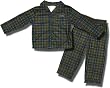 Calvin Klein Green/Navy Plaid Coat Style Pajamas for Children - ON SALE