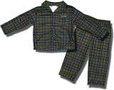 Calvin Klein Green/Navy Plaid Coat Style Pajamas for Children - ON SALE