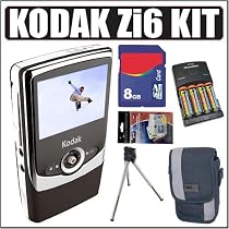 Kodak Zi6 Pocket Video Camera - Camcorder - High Definition - widescreen - 1.6 Mpix - supported memory: SD, SDHC - flash card