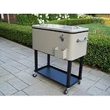 Steel 80qt Patio Cooler with Cart