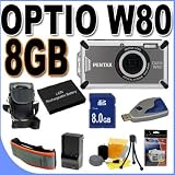 Pentax Optio W80 Waterproof 12.1MP Digital Camera w/ 5x Wide Angle TSR Optical Zoom BigVALUEInc 8GB Waterproof Accessory Saver Bundle 51I70rdt%2BaL. SL160 Pentax Optio W80 Waterproof 12.1MP Digital Camera w/ 5x Wide Angle TSR Optical Zoom BigVALUEInc 8GB Waterproof Accessory Saver Bundle