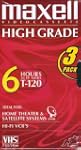 Maxell Video VHS HGX T120 3-Pack Vide...
