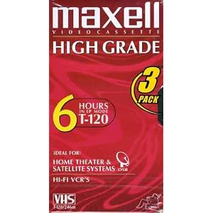 Maxell Video VHS HGX T120 (3-Pack) by Maxell