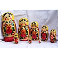 Russian Traditional 8 Pc/8 in Nesting Doll Semenovo S-108