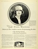 1926 Ad Ponds Beauty Skin Cream Diana Manners Cosmetics - Original Print Ad