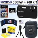Olympus Stylus 550WP 10MP Waterproof Digital Camera (Black) + 2GB Accessory Kit