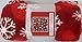 Holiday Time Plush Throw Snowflake Design, Red