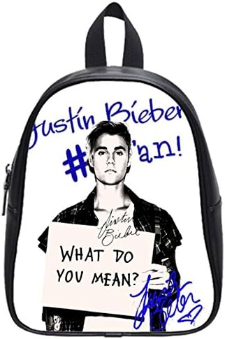 YBBG Custom Justin Bieber Backpack Students School Bag Outdoor Backpack Black Medium