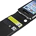 eForCity Leather Case with Card Holder for Apple iPhone 4/4S - Retail Packaging - Black