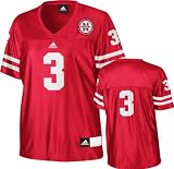 Nebraska Cornhuskers Women's Football Jersey: adidas Red #3 Replica Women's Football Jersey