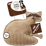 Ethical Pet Dura-Fused 7.25-Inch Leather Dog Toy, Small, Raccoon