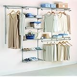 Rubbermaid Configurations Custom Closet Deluxe Kit, Titanium, 4-8 Foot, FG3H8900TITNM