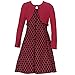 Bonnie Jean Big Girls Red Black Polka Dot Bolero A-Line Christmas Dress 7-16