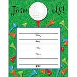 Applique Golf Invitations (8 count)