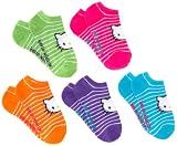 Hello Kitty Girls 7-16 Multi Colored Hello Kitty Girls Pencil Stripe 5 Pack No Show Socks