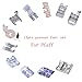 HONEYSEW Presser Feet Set Join & Fold Edging Foot Roller Piping Open Toe Darning Pressure Foot