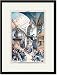 Black Framed/Matted Print 17x23, Puck Magazine: The Universal Church of the Future