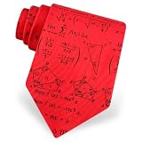 Mens Mathematics Silk Tie by Wild Ties in Red