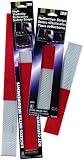 3M 03461 Scotchlite High Visibility Reflective Strips, 2-Inch x 18-Inch, Alternating Red and White