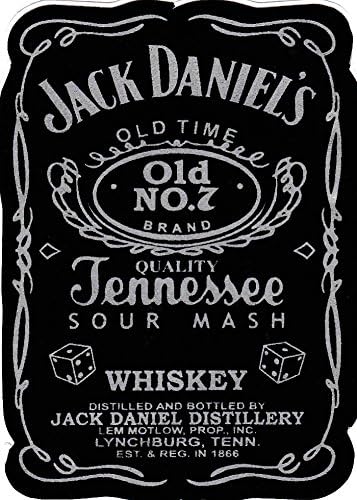 AZ70 JACK DANIEL'S WHISKEY TENNESSEE Brand Logo Bar lounge cafe wall decoration decal sticker 2.5"x3.5" 6x9cm