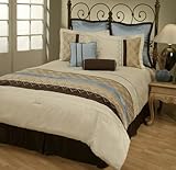 8Pcs Queen Monaco Jacquard Bedding Comforter Set