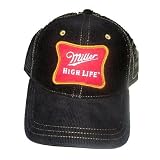 Miller High Life Alcohol Beer Hat - Black Cord Trucker Baseball Hat