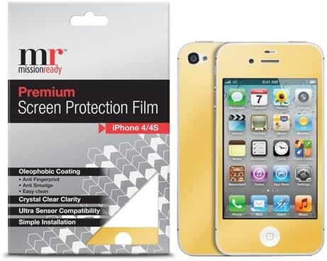 Premium Screen Protective Film for iPhone 4/4S (Gold)