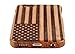 SunSmart Unique Handmade Genuine Natural Wood Wooden Hard bamboo Case Cover for iPhone 6 4.7''(the Stars and the Stripes)