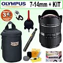 Olympus Zuiko 7-14mm f/4.0 Aspherical Super ED Lens + Deluxe Accessory Kit w/3 Year Extended Warranty