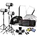 Neewer 900W Strobe Studio Flash Light Kit - Photographic Lighting - Strobes, Barn Doors, Light Stands, Triggers, Umbrellas, Soft Box & More!