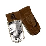 Steiner 5800L Welding Gloves,  Brown Split Cowhide, Foam Lined, 8-Snaps For Heat Shield 58AKN, Large