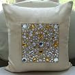 Jewel Thief - Decorative Pillow Covers - Suede Pillow Cover with Crystals