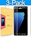 Galaxy Note 7 Screen Protector - [3-PACK] [FULL COVERAGE], Ixir Film Screen Protector {Full HD} for Samsung Galaxy Note 7 Precision Fit - Super Touch Sensitivity - Easy Removal No Residue