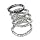 5 Piece Chainmail Fashion Bracelet Set Silver
