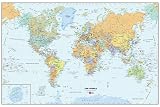 Brewster Wall Pops WPE99074 Peel & Stick World Dry-Erase Map with Marker Image
