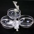 3 BOWL STAND/DOLPHIN/CUT BOWLS