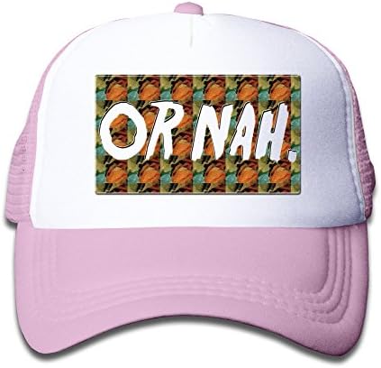 Funny OR NAH Mesh Trucker Baseball Hat For Child One Size Pink