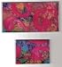 Checkbook Cover Debit Set Made with Pink Swirl Batik Fabric