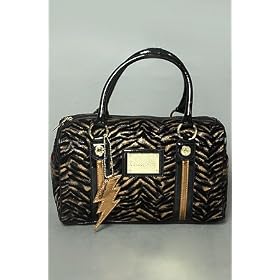 Betsey Johnson The Zsa Zsa Zebra Barrel Bag in Gold & Black,Bags for Women Betsey Johnson The Zsa Zsa Zebra Barrel Bag in Gold & Black,Bags (Handbags/Totes) for Women