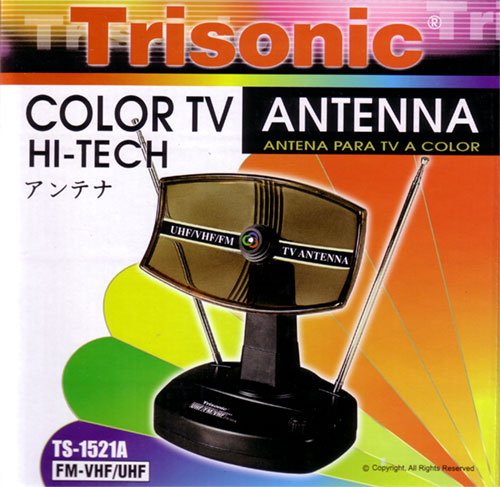 Trisonic (TS-1521A) Hi-Tech Color TV Antenna FM-VHF/UHF