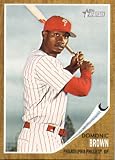 2011 Topps Heritage Baseball Card # 104 Domonic Brown - Philadelphia Phillies - MLB Trading Card in Screwdown Case