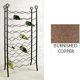 36 Bottle Wine Rack-Wrought Iron-Burnished Copper (Burnished Copper) (52"H x 25"W x 11"D)