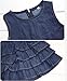 Cute Baby Girl Kids Outfit Clothes Clothing Solid Coat + Denim A-line Dress 2 Pcs Set