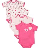 Rene Rofe "Love & Ladybugs" 4-Pack Bodysuits (Sizes 0M - 9M) - pink, 6 - 9 months